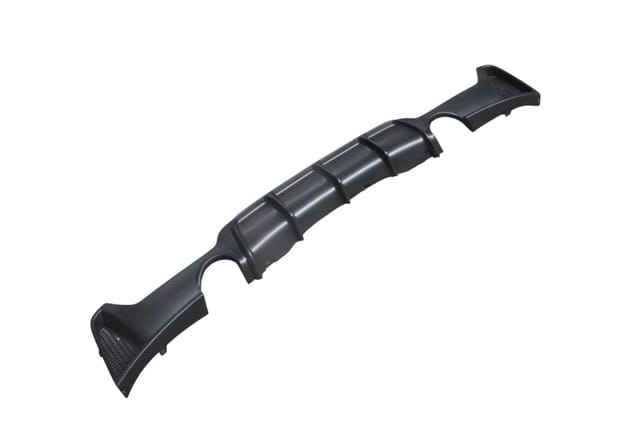 BMW 4 SERI- F32- 13/17; KARLIK (ARKA TAMPON ALTI) SIYAH (ÇİFT EGZOS DELİKLİ) (M-PERFORMANCE/LCI)