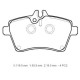 MERCEDES A CLASS- W169- 05/08; ÖN FREN BALATASI (KABLOSUZ)(DİSK)(116.8X63.8X18)(BRAMAX) - Yedek Parça | Parça Dükkanda