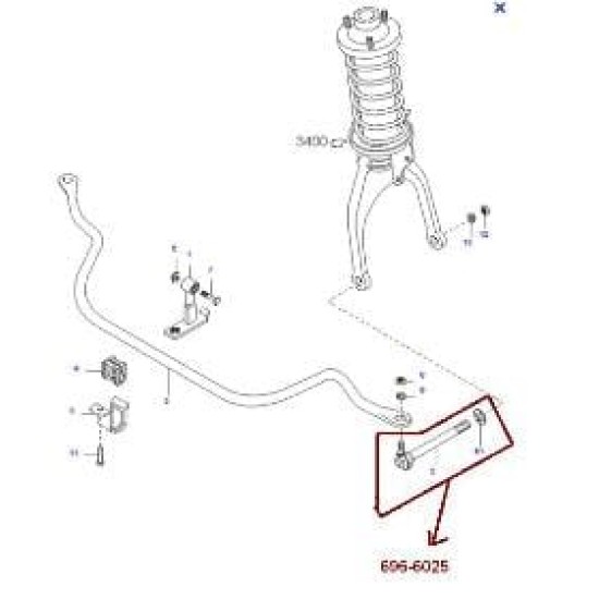 KIA PREGIO- MİNİBÜS- 98/02; VİRAJ DEMİRİ ALT BAĞLANTI ROTİLİ SAĞ/SOL AYNI (ADET) (SH) - Yedek Parça | Parça Dükkanda