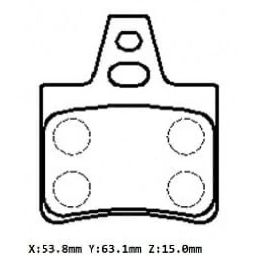 CITROEN XANTIA- 93/98; ARKA FREN BALATASI (KABLOSUZ)(DİSK)(53,8X63,1X15)(BRAMAX) - Yedek Parça | Parça Dükkanda