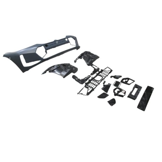 BMW 3 SERI- G20- 23/24; ÖN TAMPON (IZGARALI/BRAKETLİ/PLAKA PLASTİKLİ) (15 PARÇA) (M-TECH)