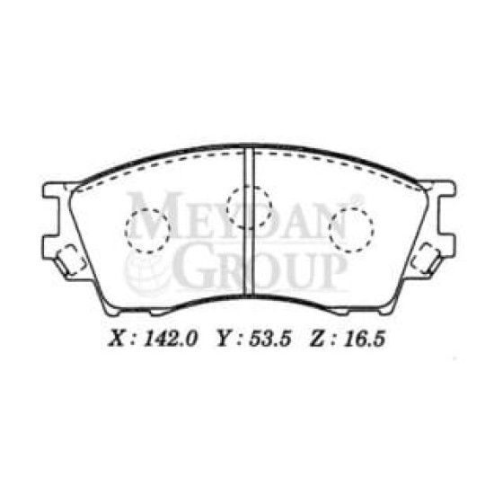 MAZDA B2500- PICK UP- 97/00; ÖN FREN BALATASI 4X4 (DİSK) (142X53,5X16,5) (DAIWA) - Yedek Parça | Parça Dükkanda