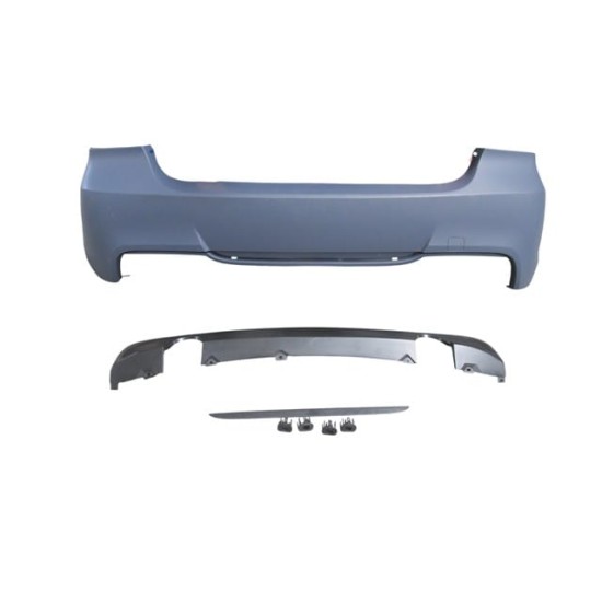 BMW 3 SERI- E90- 05/11; ARKA TAMPON ASTARLI(SEN. YUVALI/KARLIKLI/ÇİFT EGZOS/ ÇEK.KAPAKLI)M-TECH/335İ - Yedek Parça | Parça Dükkanda
