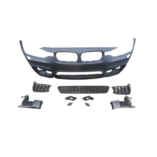 BMW 3 SERI- F30- 12/18; ÖN TAMPON ASTARLI (SİS DELİKSİZ KAPAK/IZGARALI/F.YIK.LI/ÇEK.KAPAKLI)M3/STYLE