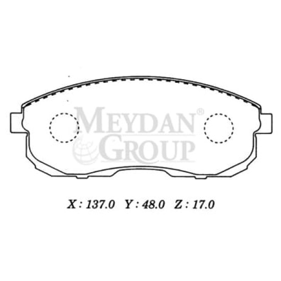 NISSAN MAXIMA- A32- 95/00; ÖN FREN BALATASI (DİSK) (137X48X17) (DAIWA) - Yedek Parça | Parça Dükkanda
