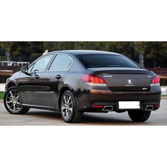 PEUGEOT 508- 14/17; ARKA TAMPON SİYAH KARLIKLI KOMPLE (ÇİFT EKSOZ DELİKLİ) (TW) - Yedek Parça | Parça Dükkanda
