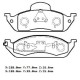 MERCEDES ML CLASS- W163- 98/05; ÖN FREN BALATASI (KABLOSUZ)(188X77X16,6/18 8X59X15.6)(BRAMAX) - Yedek Parça | Parça Dükkanda