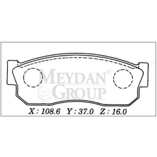 NISSAN SUNNY- B11 CD17- 84/86; ÖN FREN BALATASI BENZİNLİ TİP (DİSK) (108,6X37X16) (DAIWA) - Yedek Parça | Parça Dükkanda