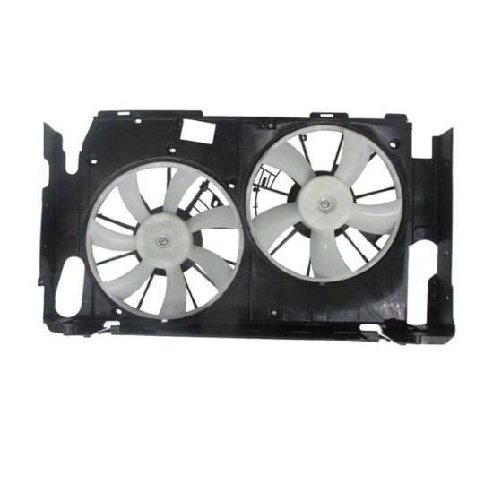 TOYOTA RAV4- 04/12; RADYATÖR VE KLİMA FAN DAVLUMBAZI KOMPLE ÇİFTLİ (5+7 KANAT) (MOTORLU) (ORİS)