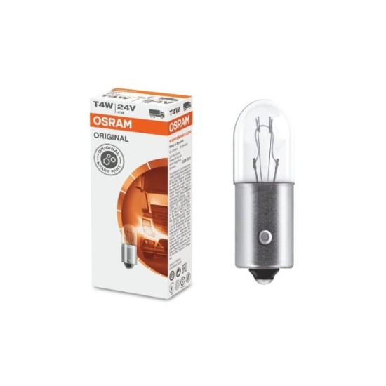 STANDART AMPUL- STOP/SİNYAL/PARK/GÖSTERGE AMPULÜ; 24V/T4W (3930) (DUY BA9S) (OSRAM) - Yedek Parça | Parça Dükkanda
