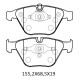 BMW 3 SERI- E90- 05/09; ÖN FREN BALATASI (KABLOSUZ) (DİSK) (155,2X68,5X19)(BRAMAX)