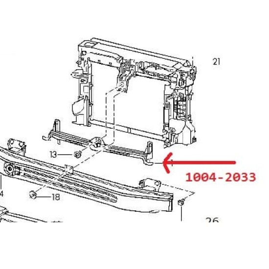 VOLKSWAGEN JETTA- 6- 11/14; ÖN TAMPON BRAKETİ ORTA (ÖN PANEL ALT BAĞLANTI) (TW) - Yedek Parça | Parça Dükkanda