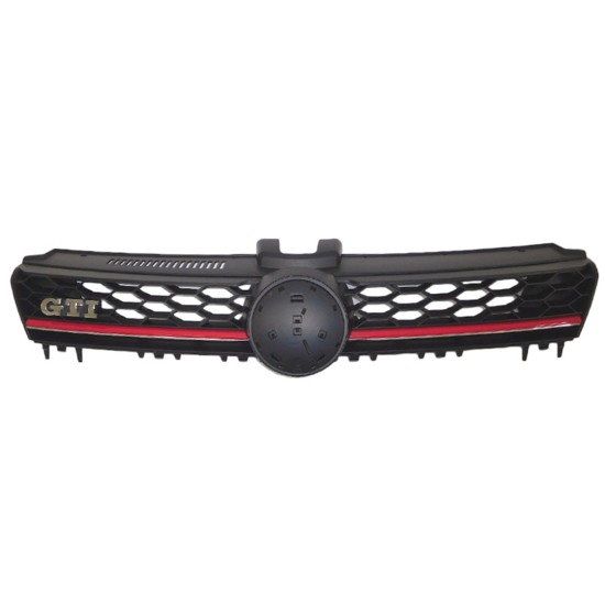 ÖN PANJUR KROM KIRMIZI ÇİZGİLİ MAT SİYAH+GTI YAZI+ ARMASIZ GOLF 7 GTI  2013-2017 - Yedek Parça | Parça Dükkanda