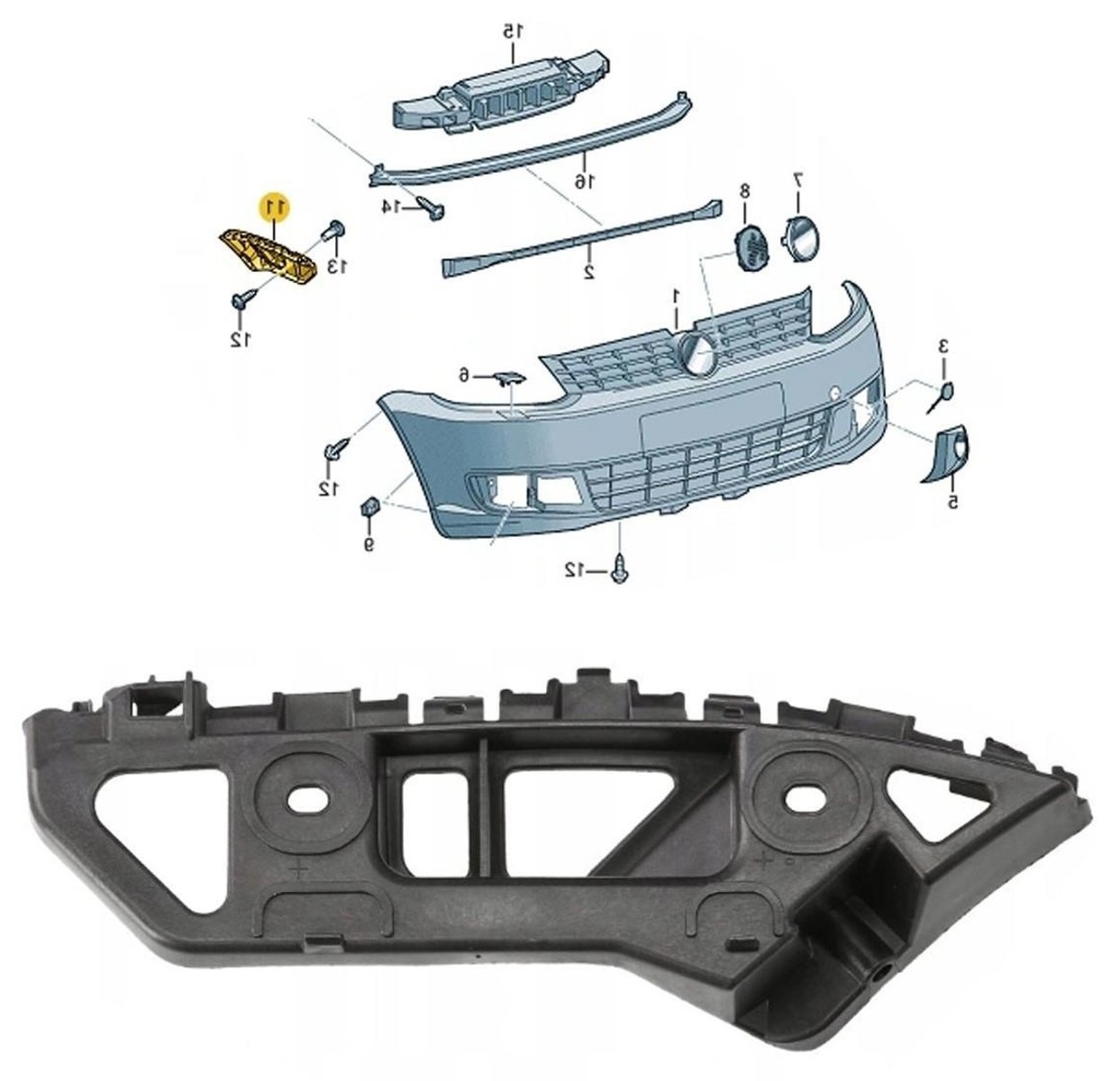 TAMPON BRAKETİ ÖN SAG CADDY 2011-2015