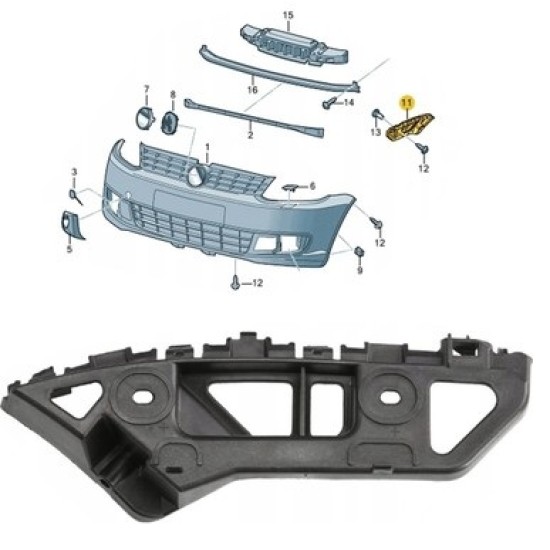 TAMPON BRAKETİ ÖN SOL CADDY 2011-2015 - Yedek Parça | Parça Dükkanda
