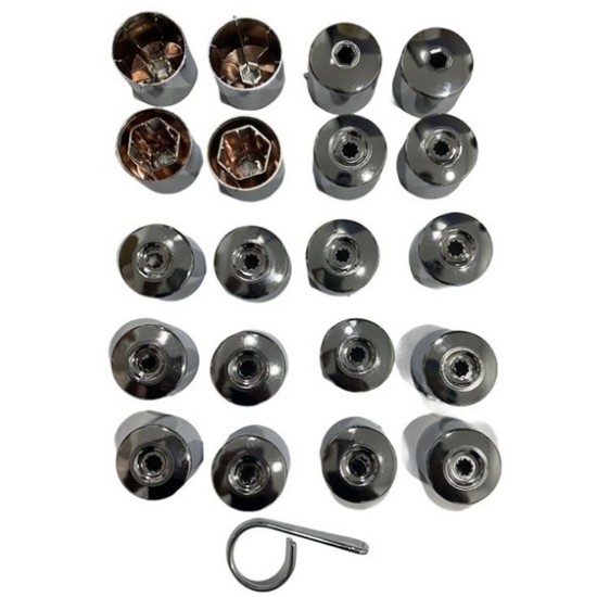 BİJON KAPAK SETİ FULL KROM 16 NORMAL +4 ŞİFRELİ SEAT VE AUDİ - Yedek Parça | Parça Dükkanda