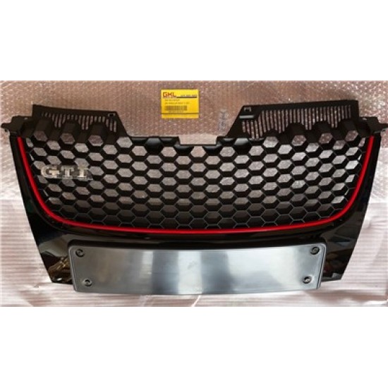 ÖN PANJUR PARLAK SİYAH KIRMIZI ÇİZGİLİ+GTI YAZILI MODİFİYE GOLF5 GTİ 2004-2009 - Yedek Parça | Parça Dükkanda