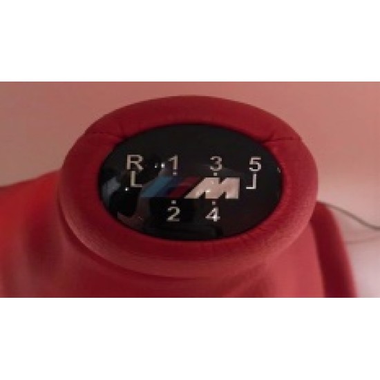 VİTES TOPUZU BMW M POWER 5 VİTES E30/34/36/39/46/60/62/90/92 KIRMIZI DERİ - Yedek Parça | Parça Dükkanda