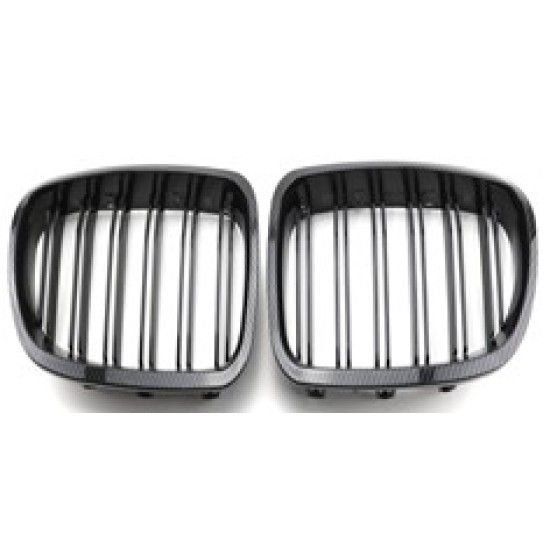 ÖN PANJUR BÖBREK SET KARBON ÇERÇEVE PİYANO SİYAH ÇİFT ÇITA BMW F10/F11/F18 - Yedek Parça | Parça Dükkanda