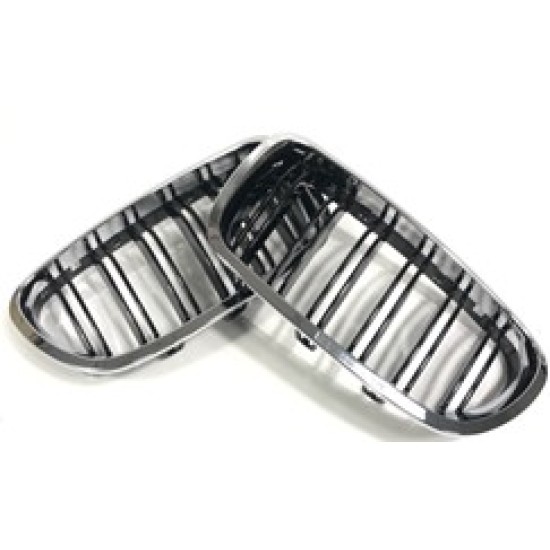 ÖN PANJUR BÖBREK KROMLU PİYANO BLACK SET M TECH ÇİFT ÇITA  BMW F10/F11/F18 - Yedek Parça | Parça Dükkanda